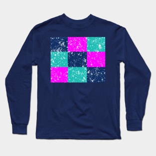 Vibrant squares with splash Long Sleeve T-Shirt